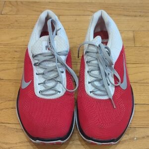 Nike Red and Gray Athletic Shoes